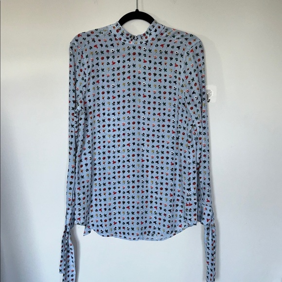 Equipment Femme Floral Garden Silk Tie Cuff Blouse - Picture 5 of 11